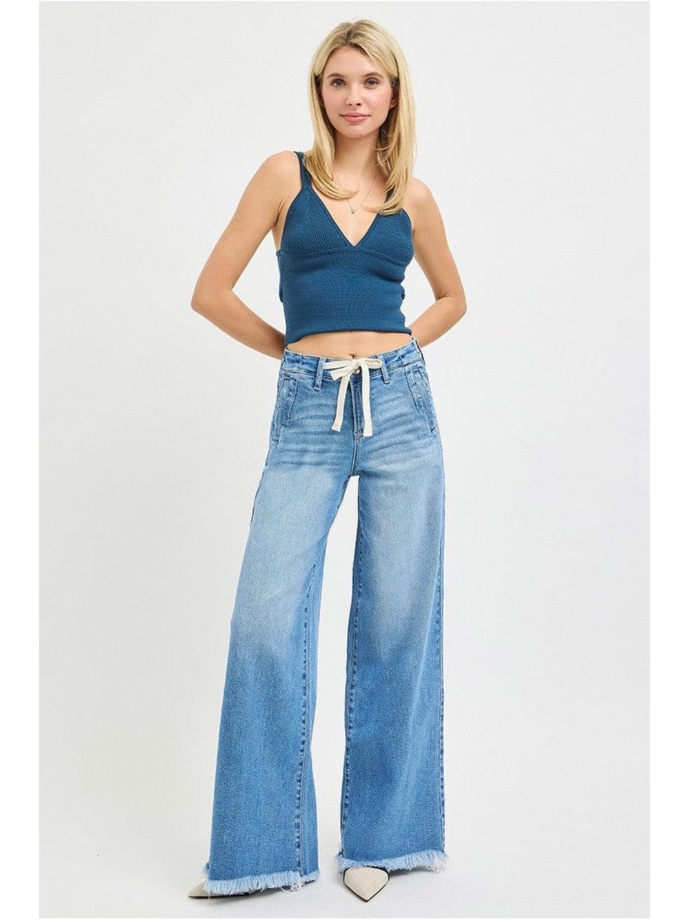 RISEN HIGH RISE WIDE LEG JEANS || MEDIUM 9/30